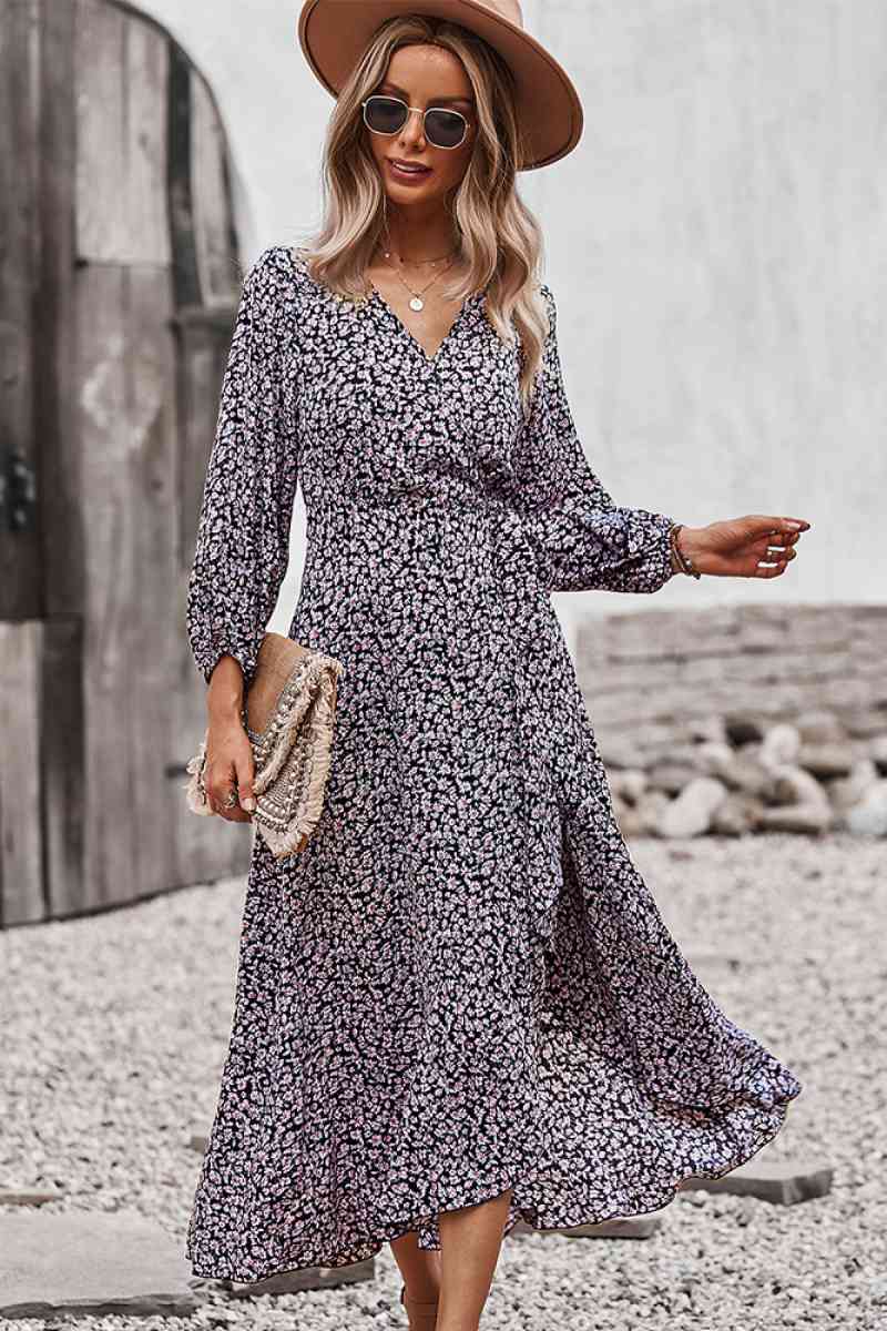 Floral Tied Swing Maxi Dress