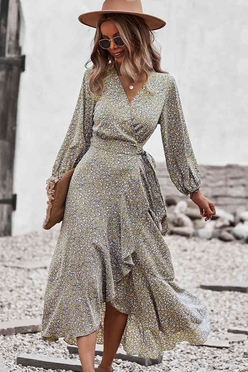 Floral Tied Swing Maxi Dress