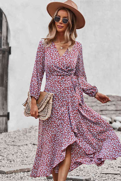 Floral Tied Swing Maxi Dress